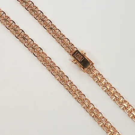 Halscollier, X-länk, längd 43cm, bredd 5mm, 18K Vikt: 12,6 g