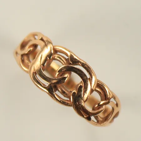 Ring, bismarck, stl 16½, bredd 2-8mm, 18K, 1,9g Vikt: 1,9 g