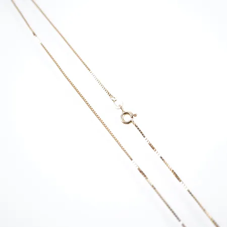 Halskedja, venezia, 46cm, bredd 1mm, 9ki Vikt: 1,8 g