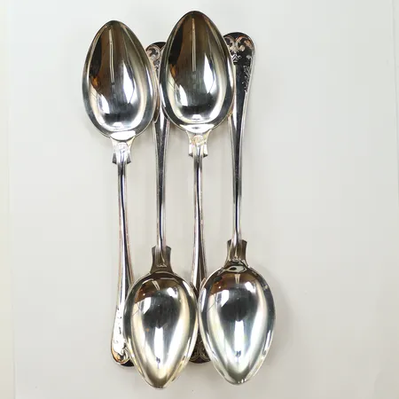4 skedar Gammal Fransk, 184mm, GAB silver  830/1000-delar, 212,9g 
