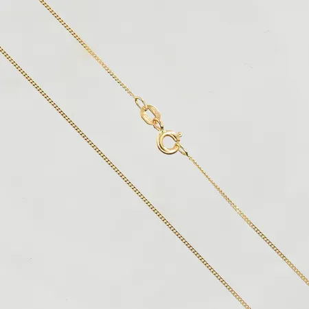 Kedja Pansar, längd 45 cm, bredd 1 mm, 18K. Vikt: 1,2 g