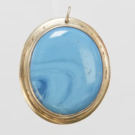 Silverhänge/brosch, Bergslagsten med flertal nagg, 45,7x35mm, Anna-Greta Mos, 1964, nål i oädel metall, repor, 830/1000, bruttovikt: 24,1g Vikt: 24,1 g