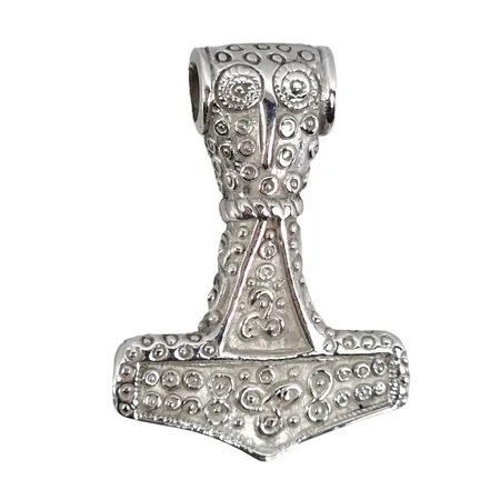 Hänge Torshammare, silver 925/1000, längd 36 mm, bredd 26 mm, tjocklek 8,5 mm och mindre Vikt: 14,6 g