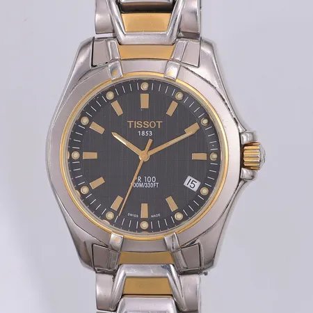 Herrur Tissot, PR100, datum, Ø38mm, refnr: P660/780, doublé/stål, viklås, ca 18cm, inga tillbehör,  Vikt: 0 g
