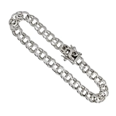Armband Bismarck, silver 925/1000, längd 19 cm, bredd 7 mm Vikt: 12,1 g