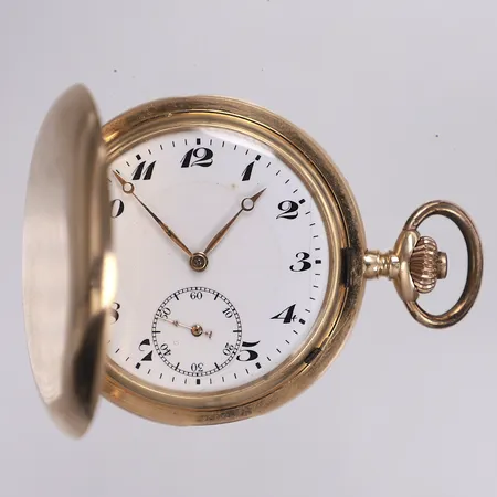 Savonette, oidentifierad tillverkare, Ø52mm, boett 14K, innerboett metall, tickar, Bruttovikt: 102,9g Vikt: 0 g