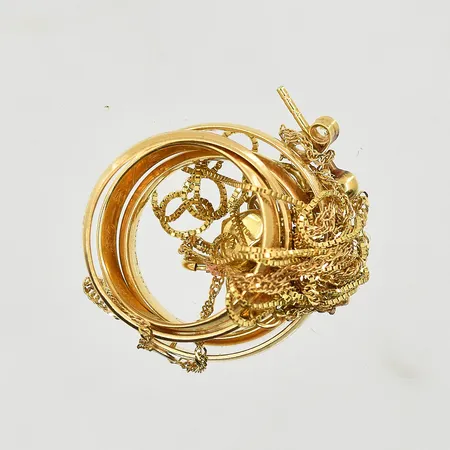 Diverse defekt guld, 18K. Vikt: 12,9 g