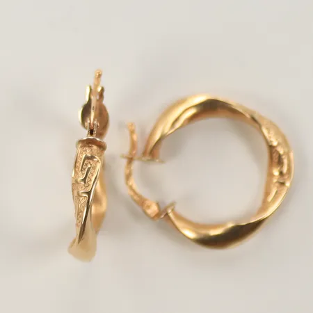 Ett par örhängen 20x25mm, 14K Vikt: 2,5 g