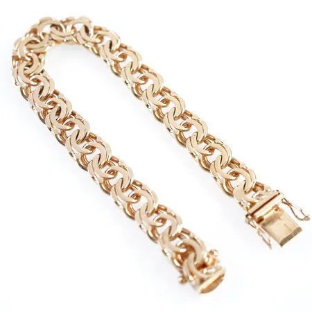 Armband, bismarck, 19cm, bredd 10mm, 18k, fint skick Vikt: 35,7 g