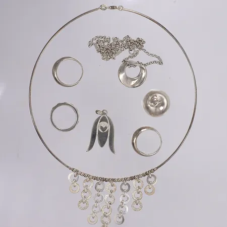 Diverse silversmycken, silver 925/1000 Vikt: 55 g