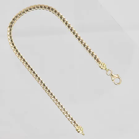 Armband manglad Pansar, 20cm, bredd 3,5mm, 14K Vikt: 7,6 g