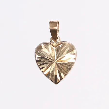 Hänge hjärta, 15x10mm, slitage, 8K Vikt: 0,3 g