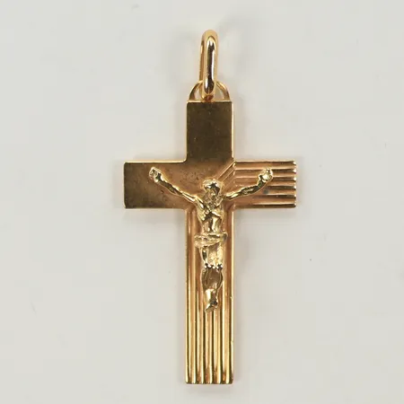 Hänge krucifix 35x21mm exkl ögla, 14K 4,5g 