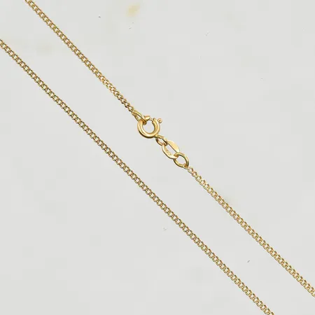 Kedja Pansar, längd 53½ cm, bredd 1 mm, 18K. Vikt: 3,7 g