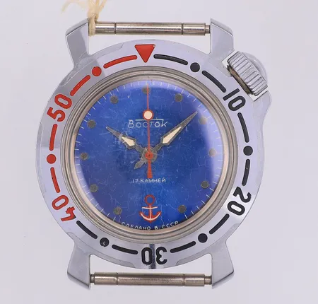 Herrur Vostok, ryskt dykarur, automatisk, stål, boettnr:81618, saknar band, ryskt kvitto 1991, etui Vikt: 0 g