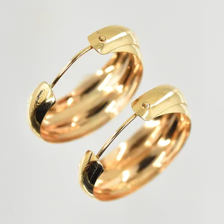 Ett par örhängen, Ø20 mm, bredd 7 mm, 18K. Vikt: 1,5 g