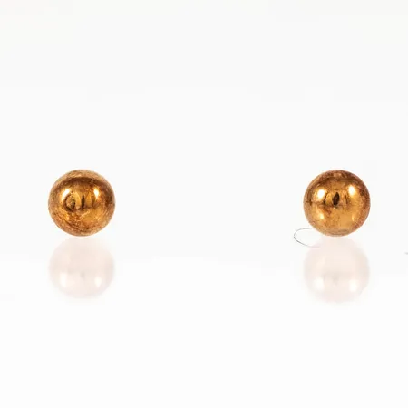 Örhängen i 14K guld. Slät kula Ø 4 mm. Vikt: 0,3g. 