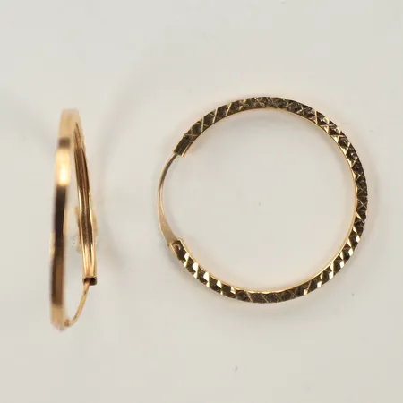 Ett par örhängen Ø22mm, 18K Vikt: 1 g