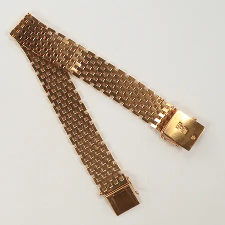 Armband Korridorlänk ca 19,5cm bredd ca 15mm, 18K, 37,2g Vikt: 37,2 g