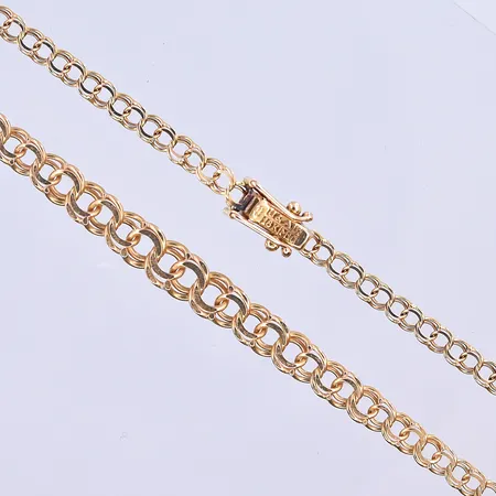 Collier Bismarck, doserad, bredd 3-6 mm, längd 45 cm, 18K. Vikt: 10,1 g