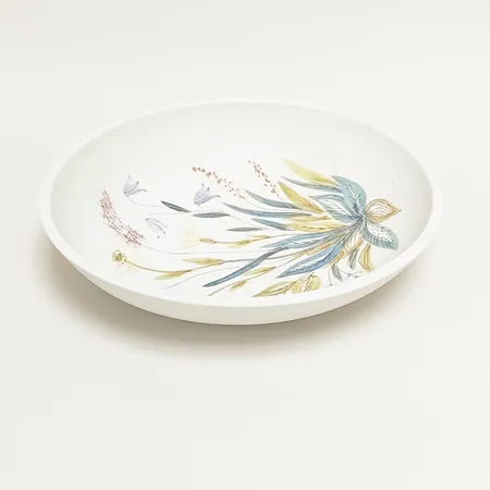 Fat, Rörstrand, blommotiv, ca 23x19x5cm, flera färgfläckar, skrapmärken, oglaserad keramik, osignerad.  Vikt: 0 g