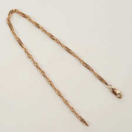 Armband Singapore, längd 20cm, bredd 2mm, 18K Vikt: 3,1 g