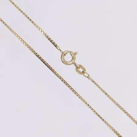 Halskedja Venezia, 38cm, bredd 1mm, 14K Vikt: 2,4 g