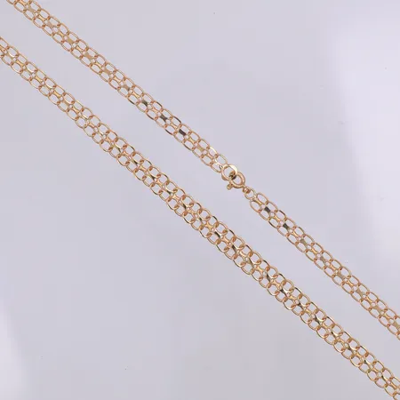 Collier, X-länk doserad, 41,5cm, bredd 5-6mm, Clareus, 18K Vikt: 8,5 g