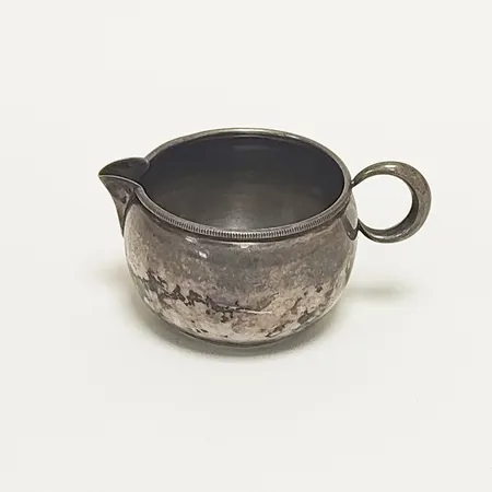 Gräddkanna, höjd: 4,2cm, Ø6,5cm, buckla i botten, J Tostrup, Norge, 830/1000 Silver Vikt: 40,9 g