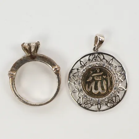 Hänge, ring, silver, 925/1000 Vikt: 6,9 g