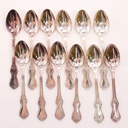 12 Kaffeskedar, 11,5cm, 830/1000 Silver 161,7g.