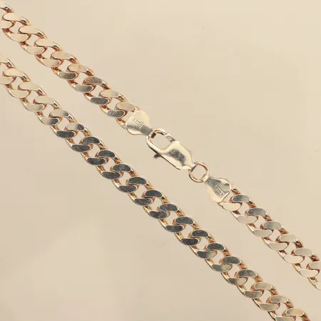 Kedja Pansar, längd 50,5cm, bredd 7mm, GHA, silver 925/1000 Vikt: 47 g