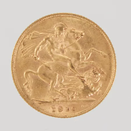 Mynt Sovereign - Edward VII, 1910, 22K Vikt: 8 g