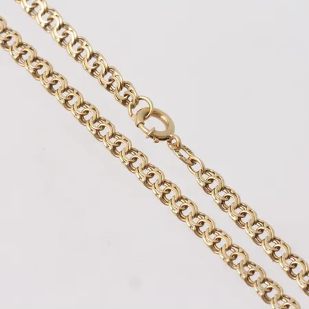Kedja i 18K guld, 43cm, Bismarck, bredd 3mm, vikt 6,89g.