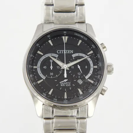 Armbandsur Citizen, WR 100, viklås, quartz, stål, refnr: 0520, serienr: 5127980, låda, kvitto Ur & Penn från 2023, nyskick, plomberad med skyddsplast kvar