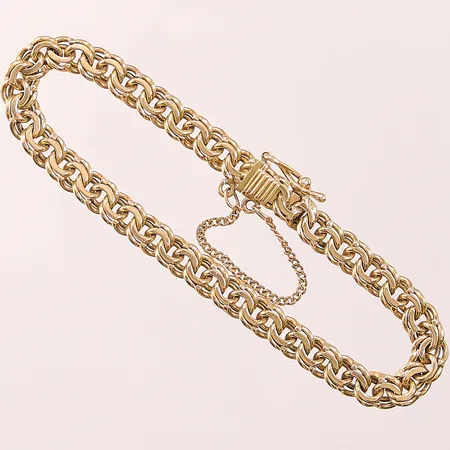 Armband bismarck, 18,5cm, bredd:6mm, 18K 19,6g.