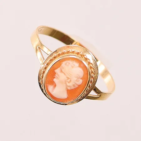 Ring, Ø17¾, bredd:12mm, 18K 1,3g.