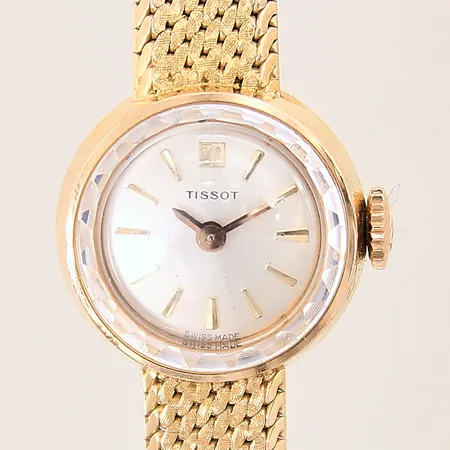 Damur Tissot, 18K, manuell, länk i 18K, Ø16mm, repig boett, inga tillbehör, bruttovikt: 25,7g