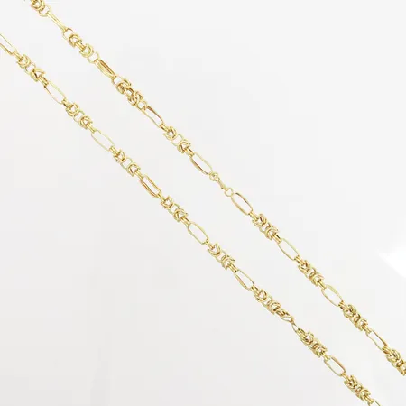 Collier, 73,5cm, bredd: 6mm, ihålig, bucklig, 21K Vikt: 13,2 g