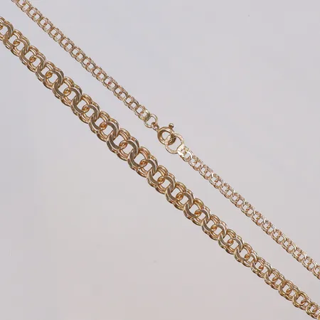Collier doserad Bismarck 45cm 3-7mm 18K Vikt: 13,3 g