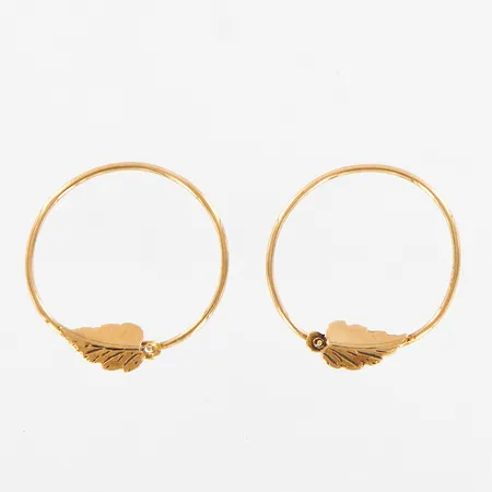 Ett par örhängen Ø16mm, bredd: 0,8mm, 14K,  Vikt: 0,7 g