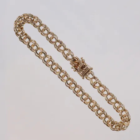Armband Bismarck 20cm bredd 6mm TC (Clareus Guldsmeds Ab) Stockholm 1989, 18K Vikt: 13,4 g