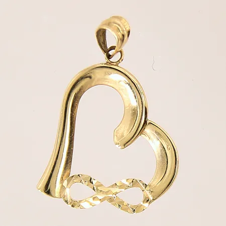 Hänge hjärta, 25x18mm, 18K Vikt: 0,9 g