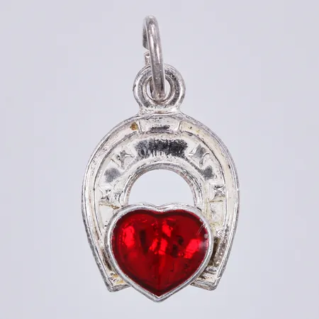 Hänge med emalj, längd ca 15mm, bredd ca 10mm, 835/1000 silver Vikt: 0,8 g