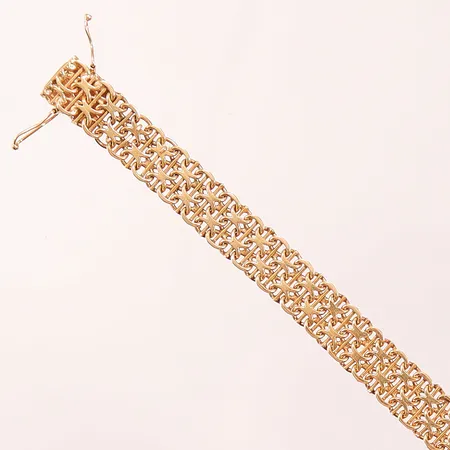 Armband, 19cm, bredd:9mm, defekta länkar, 18K 17,8g.