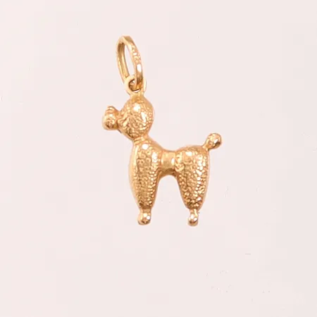 Hänge "pudel", 22mm, 18K 1,8g.