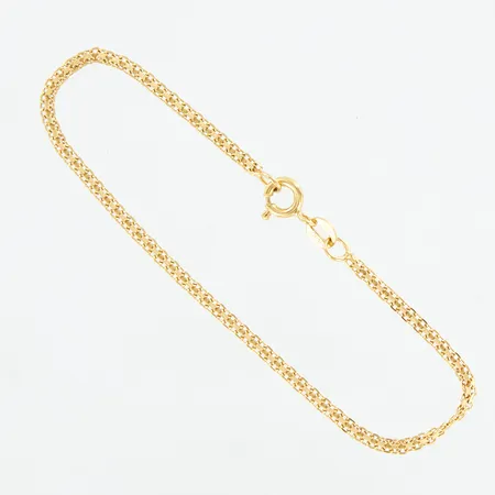 Armband X-länk, 18cm bredd: 2mm, GHA, 18K,  Vikt: 2 g