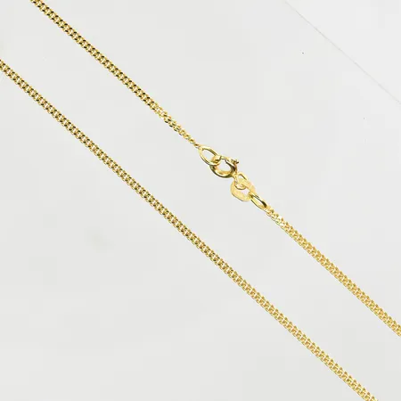 Kedja Pansar, längd 46½ cm, bredd 2 mm, 18K. Vikt: 4,5 g