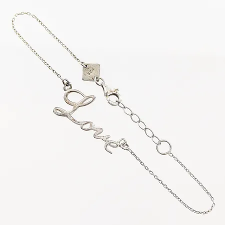 Armband, text Love, 17-19cm, bredd 1-13mm, GHA, Molly Sandén, silver 925/1000.  Vikt: 2 g