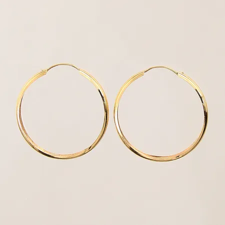 Ett par örhängen, creoler, Ø25mm, 18K Vikt: 1,1 g
